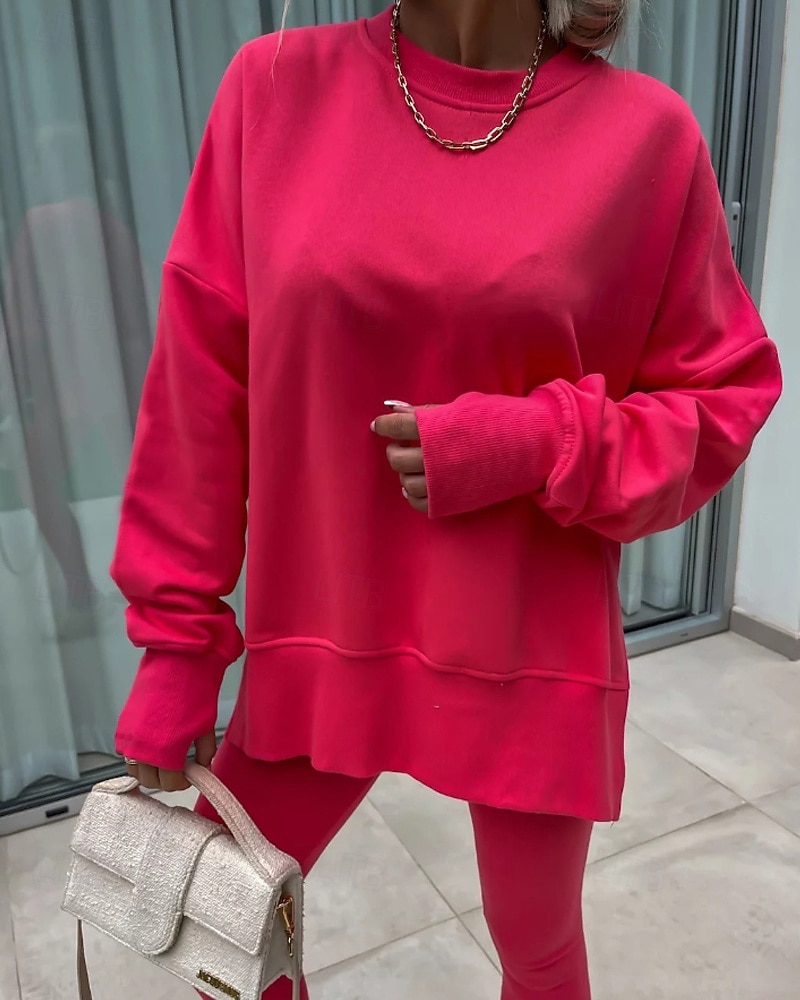 Damskie Dres Getry Bluza z kapturem Koronka Kieszeń na zamek Solidne kolory Zestawy odzież Jesień Magenta Czarny Siłownia Athleisure Bieganie Keep Warm Odporność na wiatr Długi rękaw Sport Odzie 2026 - $31.99 –P6
