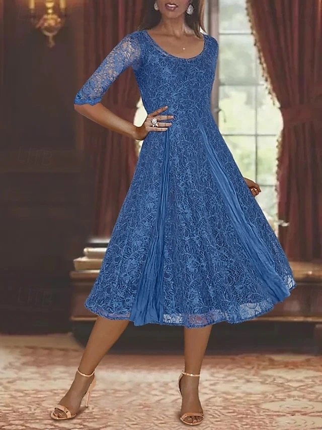Zweiteiliges A-Linie Mutter der Braut Kleid Elegantes Einfaches Lässiges Bootsausschnitt Knöchellang Chiffon Lange Ärmel mit Spitzenrüschen 2025 - $129.99 –P2