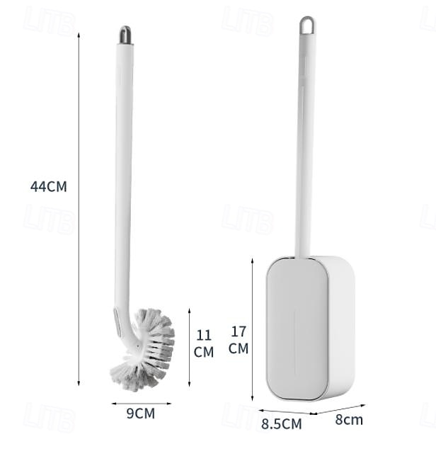 Cepillo de baño doméstico, limpiador de inodoro de mango largo, montaje en pared, diseño en forma de S 2025 - $14.99 –P3