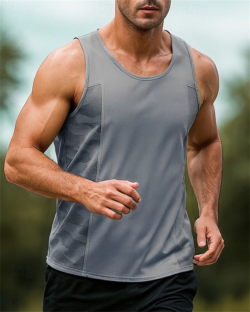 Hombre Bloque de color Color Camuflaje Camiseta sin mangas Running Top para correr Camiseta para correr Verano Primavera Sin Mangas Secado rápido Ligero Transpirable Tenis Golf Corriendo Azul Piscina 2026 - $16.49 –P5