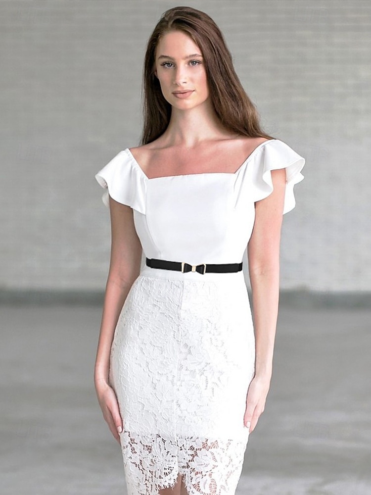 Women’s Bowknot Elastic Waist Belt – Faux Leather Dress Belt with Metal Buckle, Elegant Skinny Style for Office, Party or Formal Outfits 2025 - $9.99 –P2