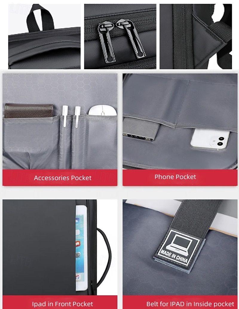 2026年 1個 メンズ 旅行用バックパック 拡張可能 オックスフォード 大容量 USB充電 ビジネス 男性用バックパック コンピューター用 メンズバックパック  コレクション – $47.99 –P5