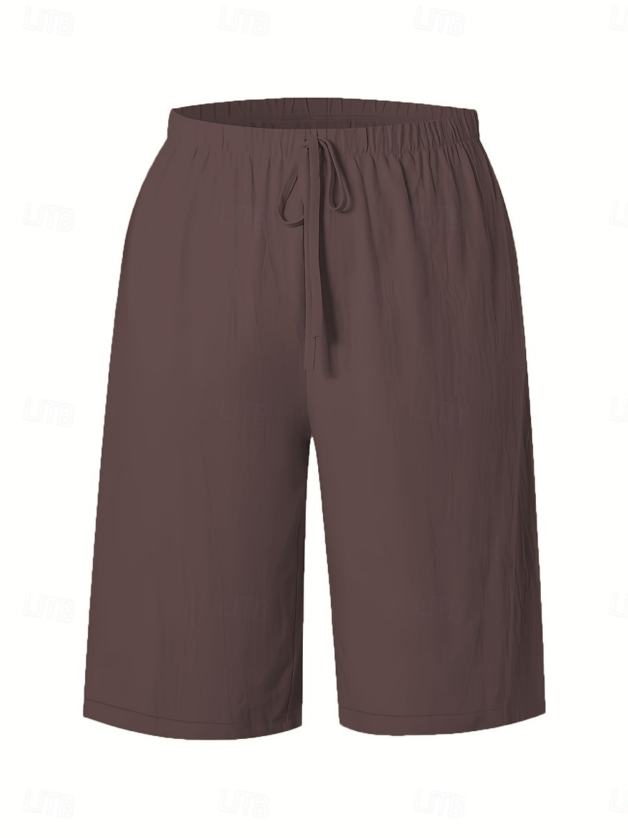 Mulheres chinês Bermudas Férias Moda Básico Comprimento do joelho Cintura Alta Tecido Bolsos Cintura elástica Confortável Macio Micro-Elástica Ao ar livre Rua Verde Militar Azul marinho Preto Branco de 2025 por $13.99 –P21