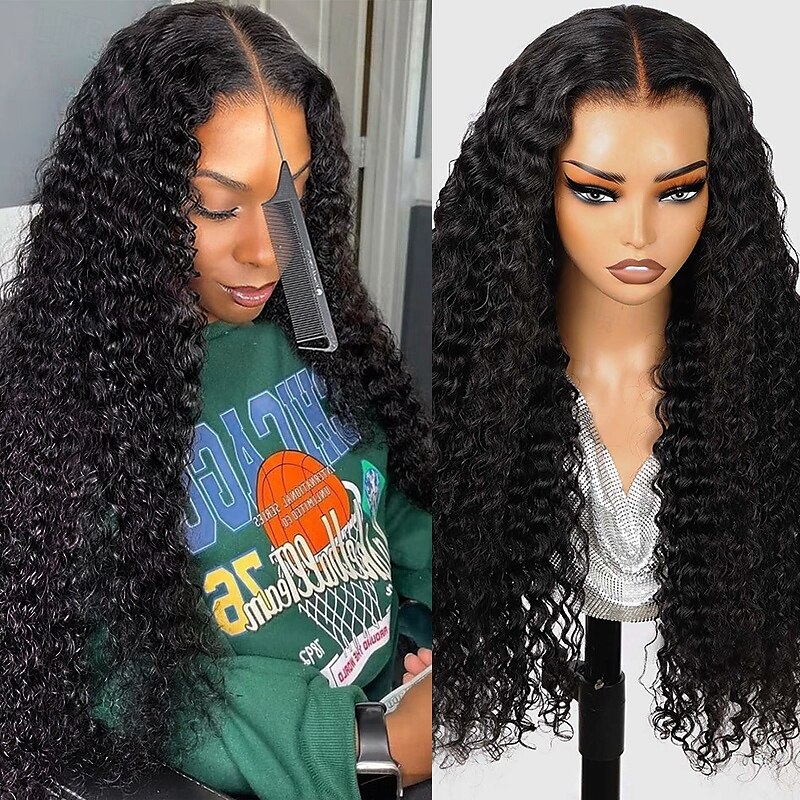 13x4 Human Hair Lace Frontal Wig High-quality Deep Wave Human Hair Wig 200% Density 2025 - $239.19 –P1