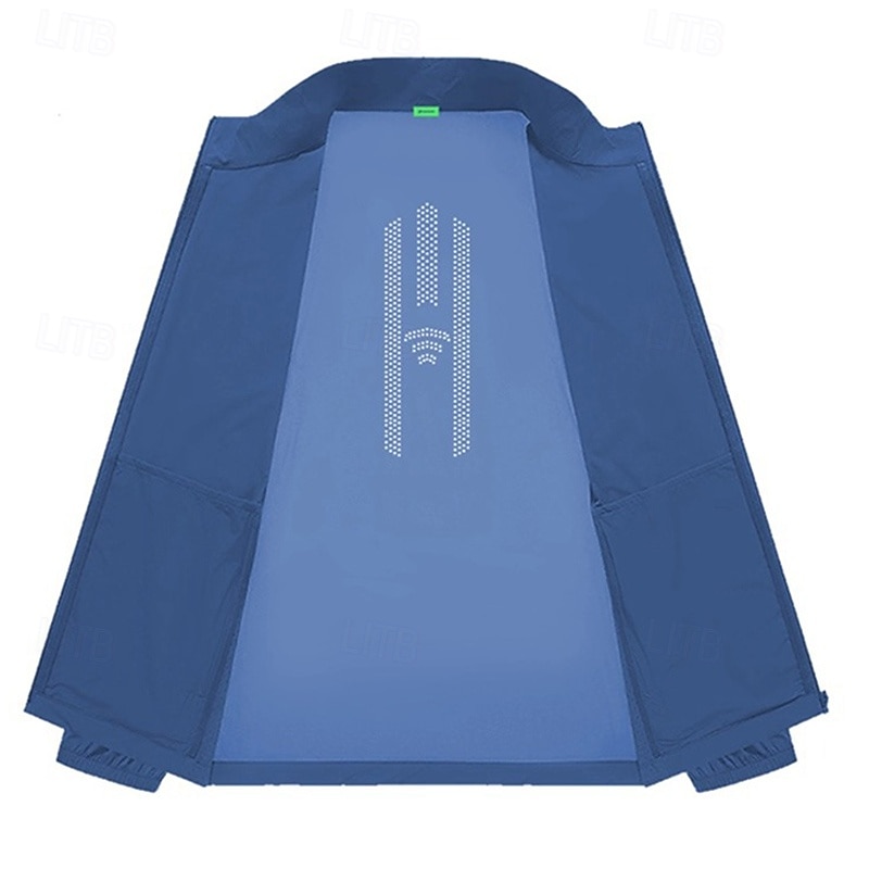 Herren Outdoorjacke Wanderjacke Regenmantel Außen Sonnenschutz Wanderoutfits Wanderbekleidung Frühling Herbst Oberteil Camping / Wandern / Höhlenforschung Laufen Dunkelgrau Schwarz Blau 2025 - $29.99 –P3