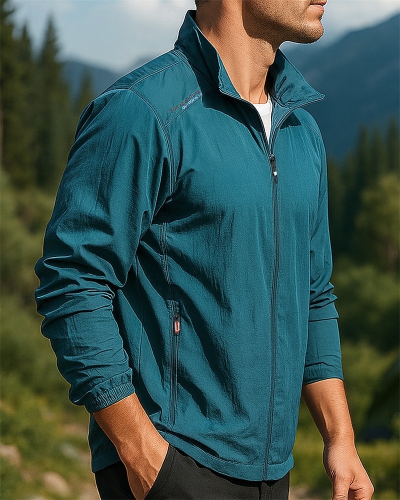 Homens Jaqueta Outdoor Jaqueta de Trilha Jaqueta esportiva Ao ar livre Prova-de-Água A Prova de Vento Secagem Rápida Leve Roupas de caminhada Roupas de caminhada Primavera Outono Jaqueta Tênis Golfe de 2026 por $18.49 –P3