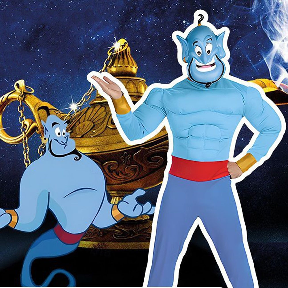 Aladdin Pohádka Džin Úbory Kostým Postavy z pohádek cosplay Filmové kostýmy for Chlapecké Dětské předvečer Všech svatých Výkon Vzdělávací převlékání Oblékání na školní akci 2025 - $45.99 –P1