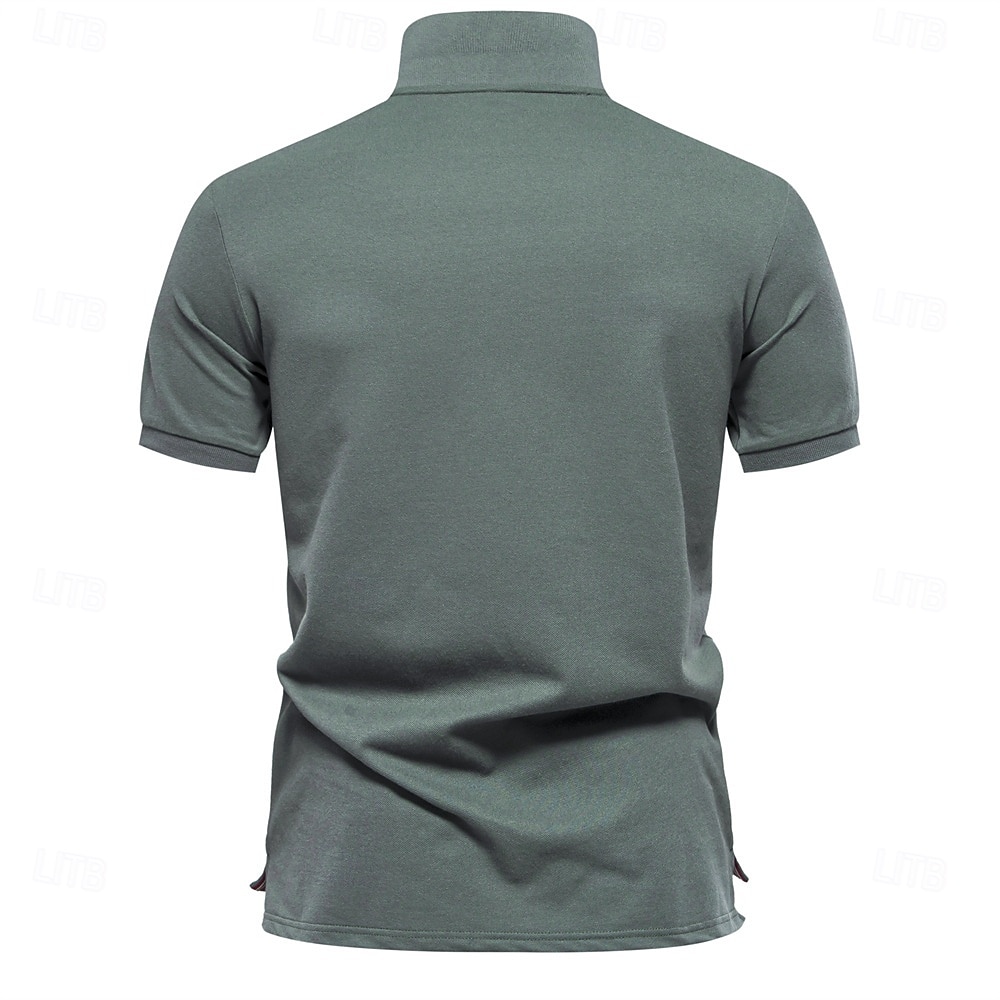 Herren Männlich Blumen Blumenmuster Polo Strick-Polopullover Kurzarm Umlegekragen Polokragen Modern Formell Arbeit Sport & Outdoor Knöpfe Drucken Frühling Rubinrot Weiß Hellblau 2025 - $22.99 –P3