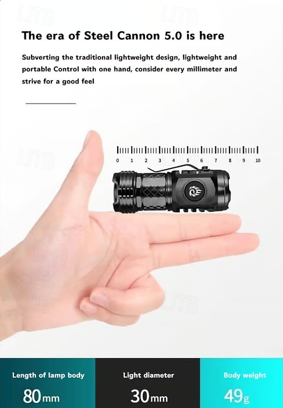 Three-Eyed Monster Mini Flash Super Power Flashlight, German Thumb Sized Flashlight, 3 Eyed Monster Mini Flashlight, Outdoor Small High Lumen Rechargeable Waterproof Pocket Flashlight 2025 - $16.49 –P2