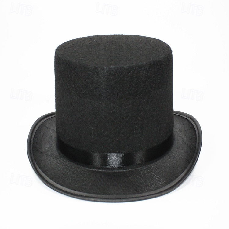 Sombrero de mago para espectáculos, sombrero Lincoln, sombrero alto de espectáculo, sombrero de jazz retro de 13 cm, estilo británico, combinable. 2025 - $8.99 –P7