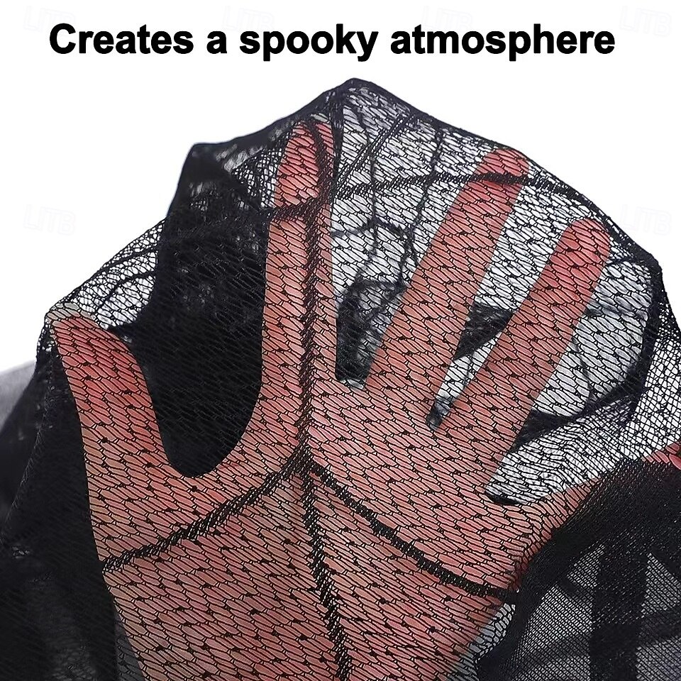 Cenefa de encaje de Halloween para cortina corta, adorno para ventana de cocina, color negro, decoración espeluznante, tela semitransparente para cortina, bolsillo para varilla de poliéster 2025 - $4.99 –P6