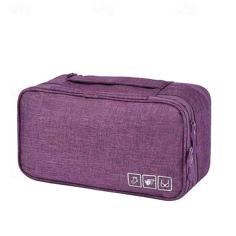 bolsa de viagem para guardar sutiãs e meias, organizador leve multicamadas com fecho de zíper, tecido durável, roxo, lavável à mão, várias cores disponíveis de 2025 por $15.49 –P10