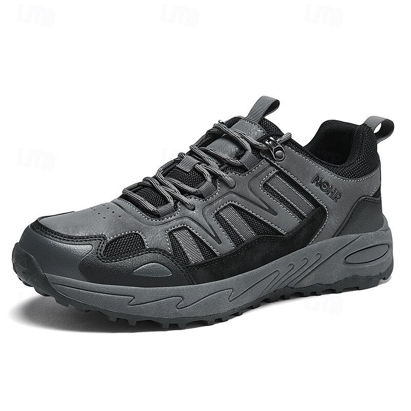 Homme Chaussures Décontractées Chaussures de randonnée Marche Occasionnel Cuir PU Maille Confortable Antidérapant Respirant À lacets Noir Jaune Vert Été Printemps de 2025 ? $42.99 –P2