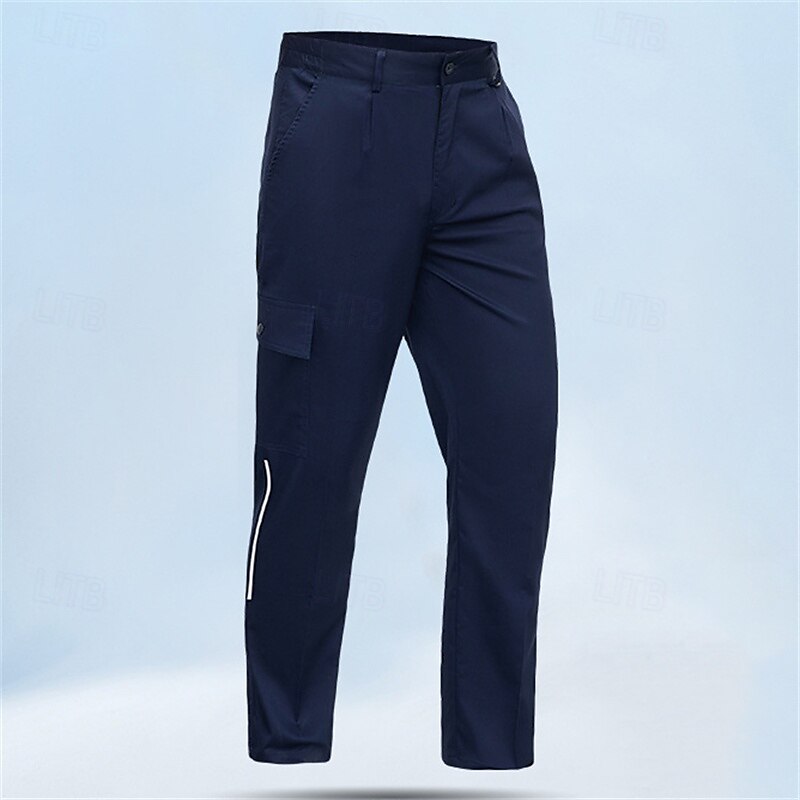 Herren Cargohosen Wanderhosen Regenhose zum Wandern Außen Normale Passform Wasserdicht Schnelltrocknend Leicht Reflexmaterial Hosen Tasche Dunkelmarine Dunkelgrün Camping / Wandern Golfspiel Laufen S 2025 - $21.99 –P5
