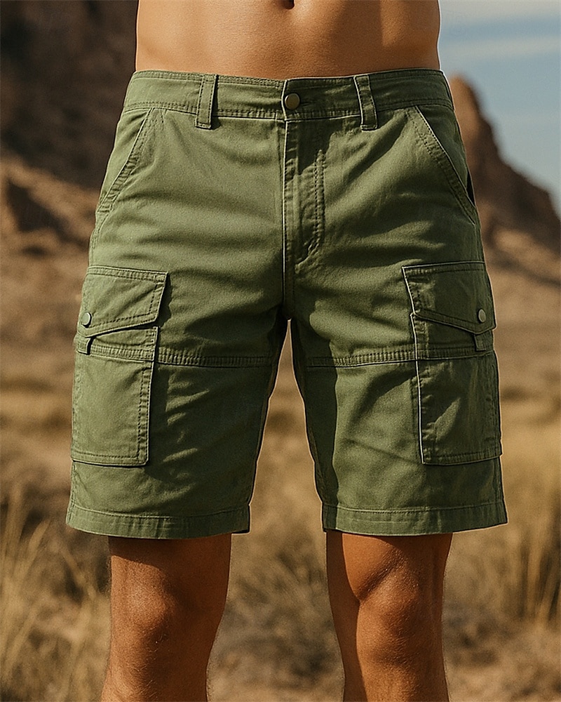 Herren Cargoshorts Wandershorts Tarnung Sommer Außen Normale Passform Schnelltrocknend Leicht Elastisch Atmungsaktiv Shorts Cachi scuro Armeegrün Baumwolle Tennis Golfspiel Laufen 29 30 31 32 34 2025 - $22.99 –P6