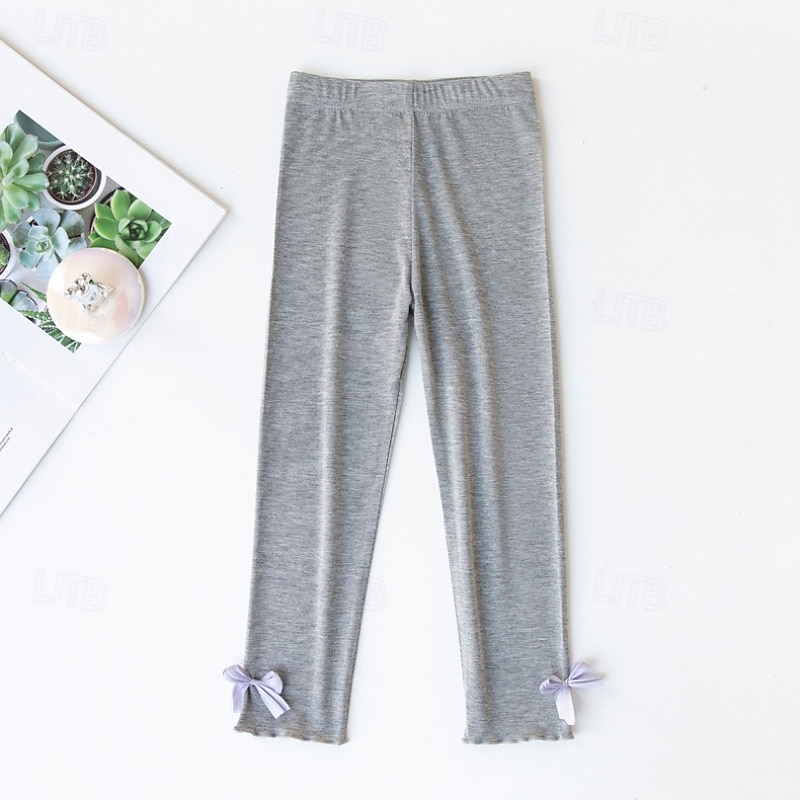 Kids Girls' Leggings Solid Color Daily Outdoor 4-12 Years Fall Black White Pink 2025 - $8.49 –P3