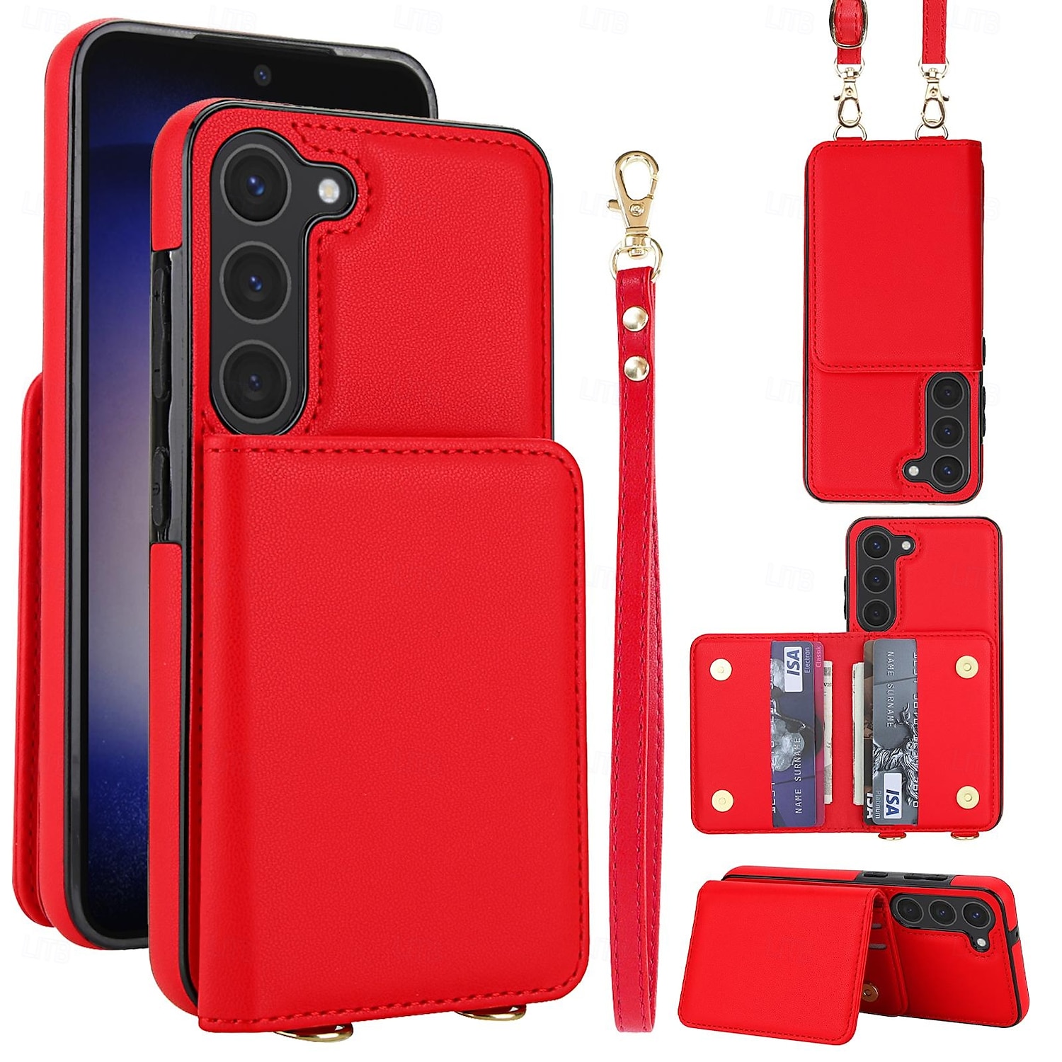 Phone Case For Samsung Galaxy S22 S22 Plus  Ultra A73 A53 A52 A13 5G A13 A51 Back Cover with Lanyard Kickstand Card Slot Retro TPU PU Leather 2025 - $19.99 –P1