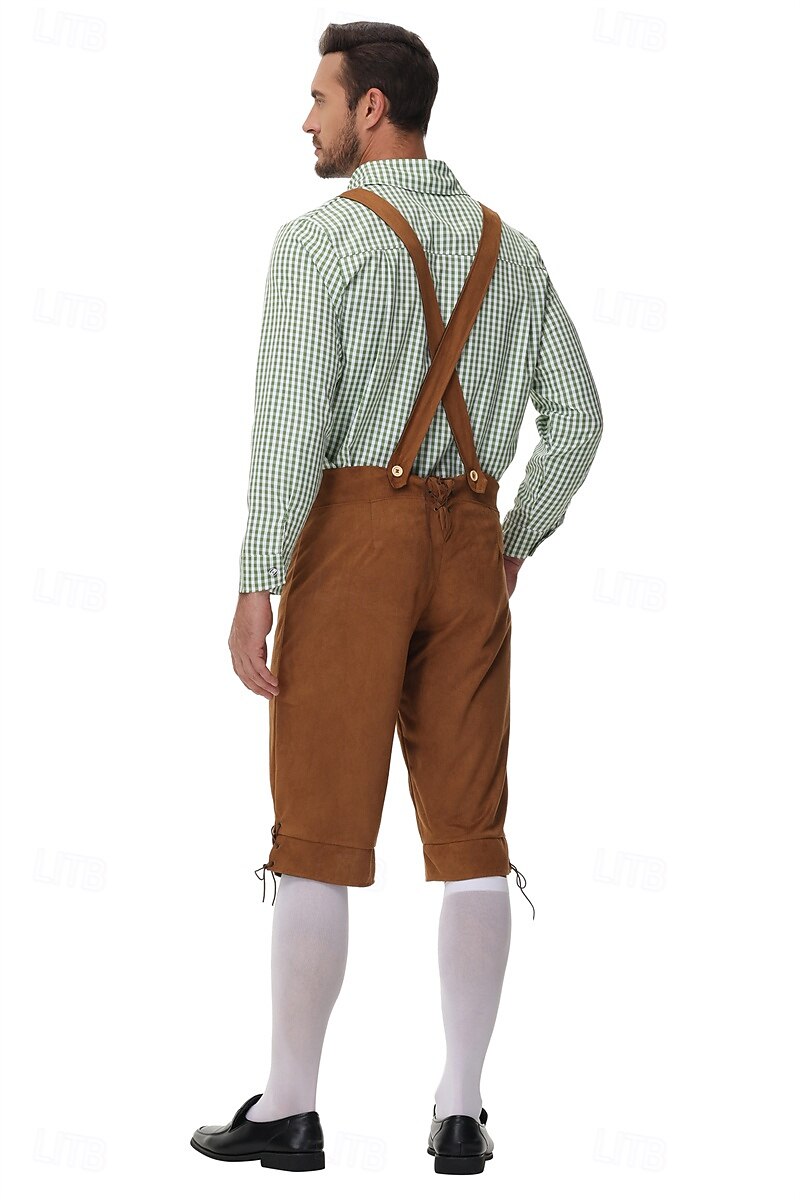Oktoberfest Lederhosen Hemd Alpenhut Bayerisch Deutsch Wiesn Herren Stoff im traditionellen Stil 2026 - $61.99 –P2