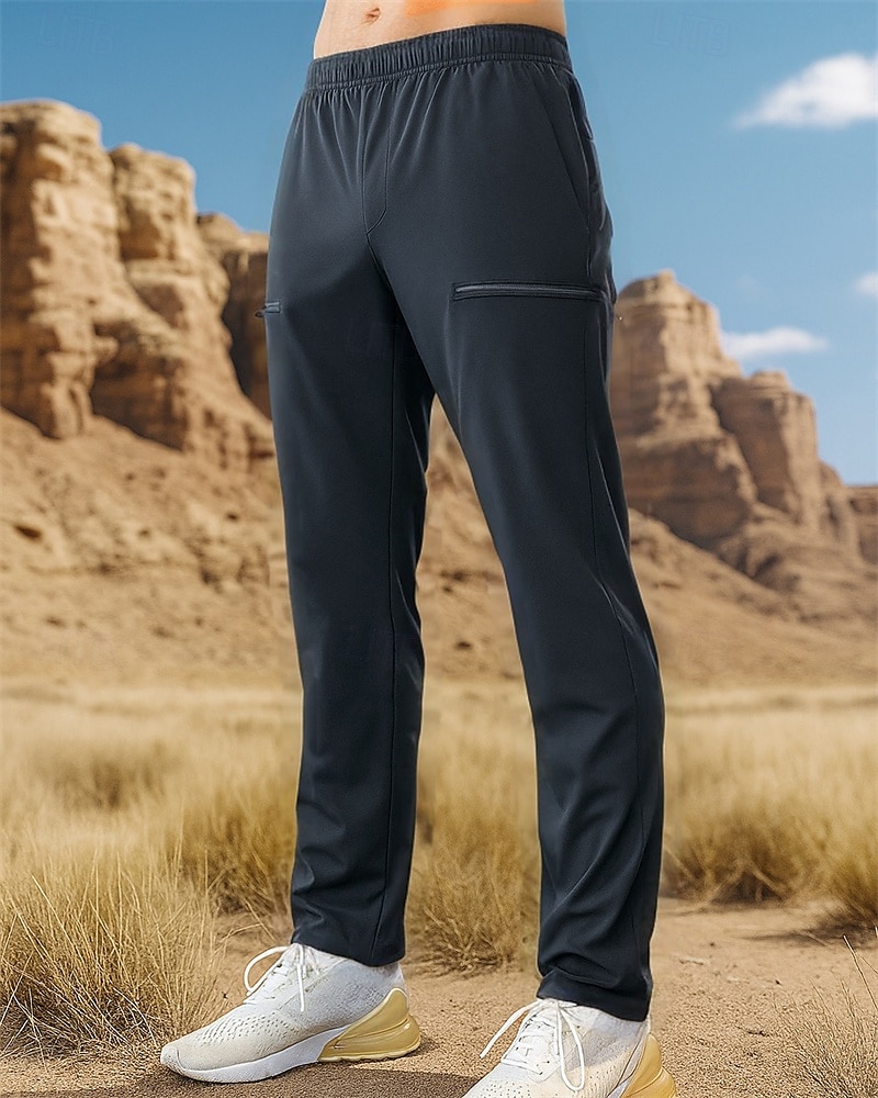 Herr Vandringsbyxor vandringsbyxor Utomhus Normal Vattentät Snabb tork Lättvikt Andningsfunktion Byxa Elastisk midja Svart Marinblå Camping / vandring Golf Löpning S M L XL XXL 2025 - $18.39 –P5