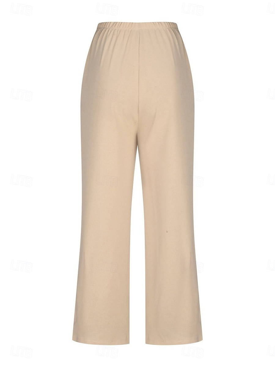 Femmes Mode Streetwear Quotidien Ensembles de Pantalons Sans manches Col en V Uni Occasionnel Quotidien Noir bleu marine Vert Été Coupe Ample de 2025 ? $28.99 –P5