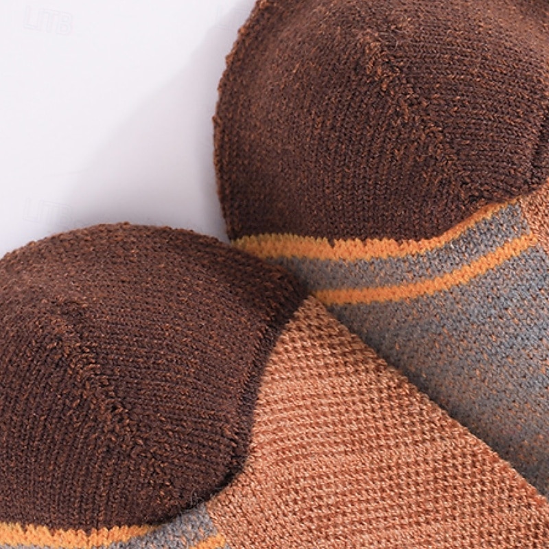 1 Par Hombre calcetines de lana merino Calcetines de senderismo Calcetines para correr Mantiene abrigado Transpirable Anti ampollas Grueso Invierno Al aire libre tripulación de cuarto Retazos Lana 2025 - $11.49 –P12