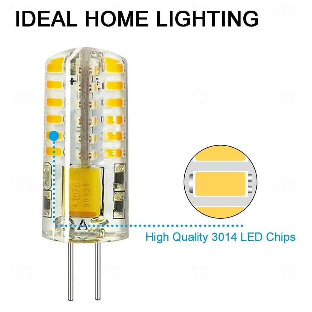 G4 led-lampen AC/DC 12V JC bi-pin basis gloeilampen 3W equivalent aan 30W halogeenlamp wit warm wit rood blauw groen 6 stuks 2025 - $57.99 –P3
