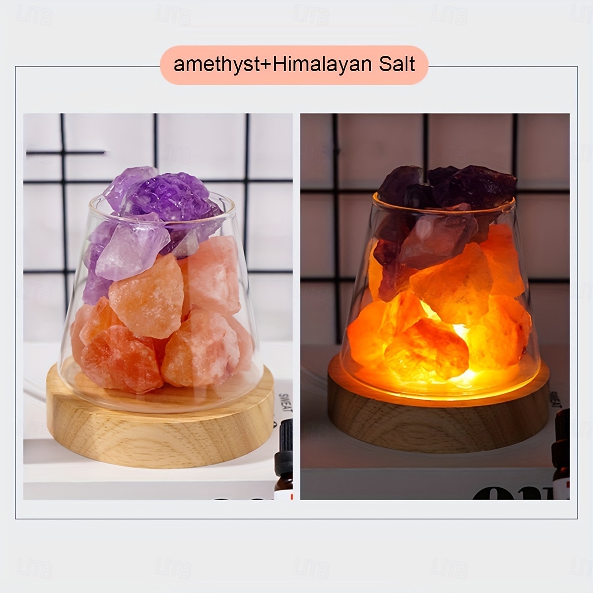 Natural Crystal Aroma Stone 1pc Diffuser - Demagnetising Bowl Lamp Ornament Home Bedroom Night Light Companion Gift - Essential Oil Not Included 2026 - $39.99 –P15