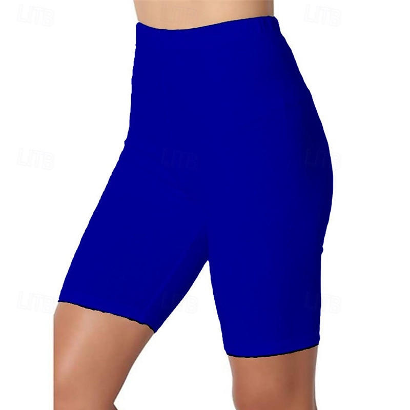 Dam Shorts Damasker Streetwear Ledigt Knelängd Hög midja Slät Elastisk midja Mateial som andas Elastisk Semester Gata Dagliga kläder Vin Svart Vit Rosa Sommar Normal 2025 - $11.99 –P12