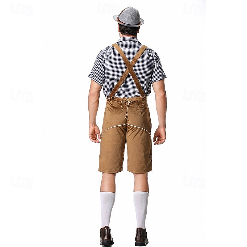 Oktoberfest Lederhosen Camisas Sombrero alpino bávaro Alemán alpino prados Hombre Fiesta Festival de Cerveza Paño de estilo tradicional 2026 - $61.99 –P9