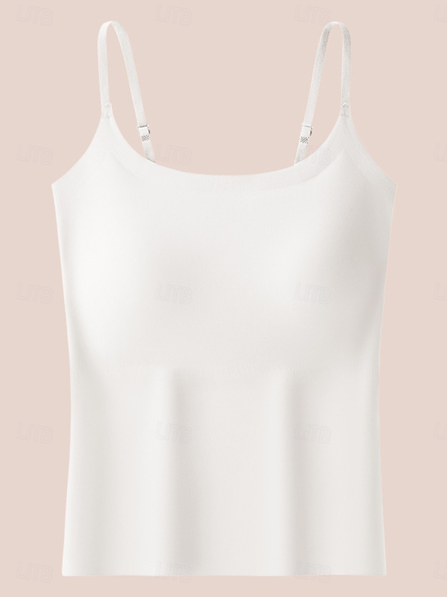 Γυναικεία Καμισόλ Tank Top Συμπαγές Χρώμα Καθημερινά Αμάνικο Λαιμόκοψη U Κανονικά μπλουζάκια Μαύρο Λευκό Ανοικτό Καφέ Καφέ Χακί Καλοκαίρι Άνοιξη 2026 - $21.99 –P11