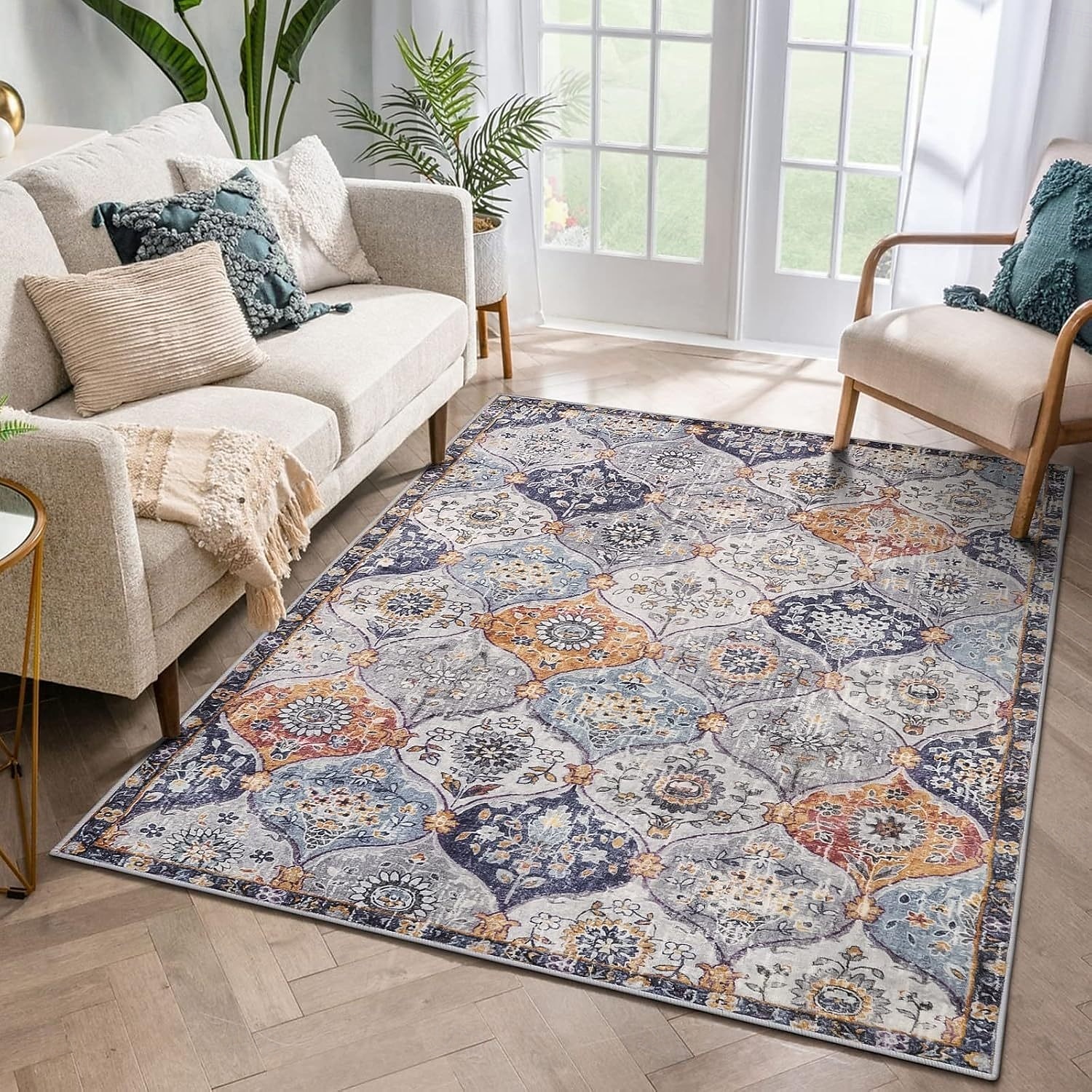 Bohemian Boho Bereichsteppich Küchenteppich Rutschfester Ölbeständiger Bodenmatte Wohnzimmerteppich Innen- und Außenteppich Schlafzimmerdeko Badezimmermatte Eingangsfußmatte Fußmatte 2025 - $10.99 –P4