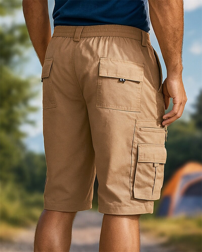 Hombre Pantalones cortos de carga Pantalones cortos de senderismo Verano Al aire libre Ajuste regular Secado rápido Ligero Transpirable Bermudas Cintura elástica Negro Verde Ejército Tenis Golf 2026 - $19.99 –P2
