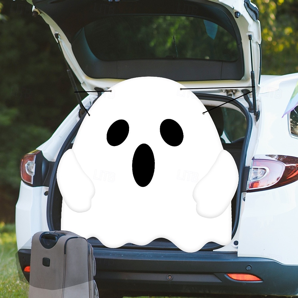 Halloweenská pochoutka do kufru auta, dekorace auta s duchy, halloweenské dekorace, halloweenská látková dekorace auta, halloweenská dekorace do kufru auta, dekorace s duchy a dýní, tapeta na zeď 2025 - $24.99 –P3