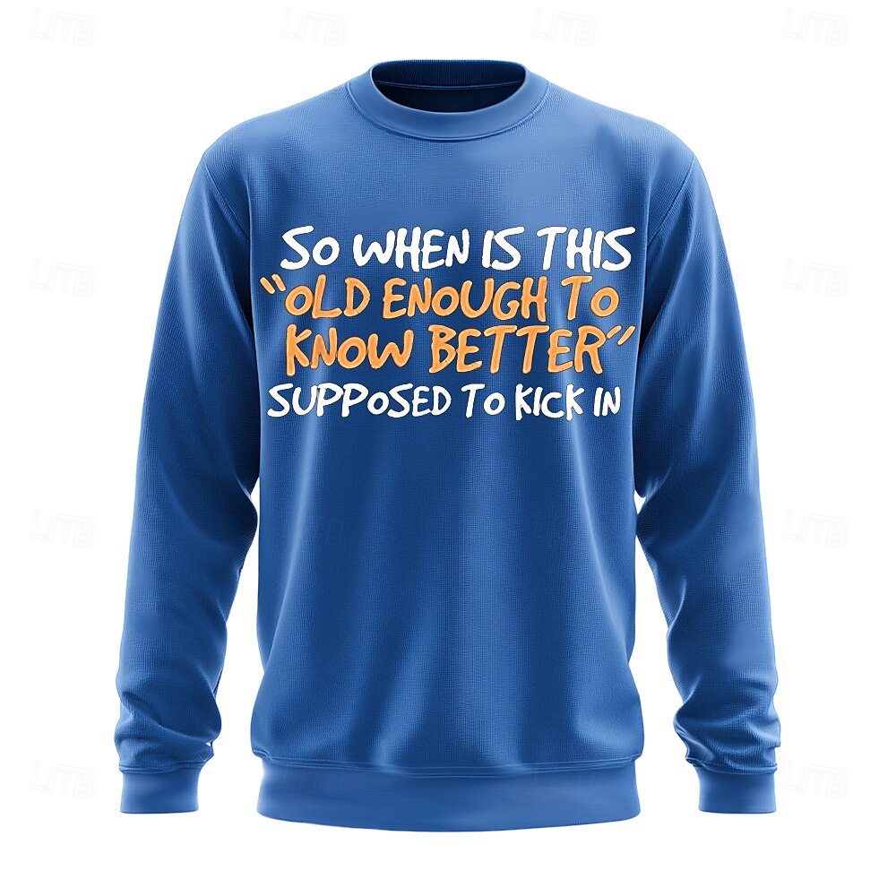 Men's Text Funny Slang Sweatshirt Sweatshirt Hooded Sweatshirt Crew Neck Fashion 3D Print Black Red Crewneck 3D Graphic All Seasons Designer 2025 - $26.99 –P3