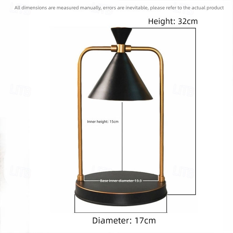 Lâmpada de vela de aromaterapia retrô, luminária de mesa de cabeceira regulável, preta, estilo moderno, lâmpadas LED, 110 V, 35 W, sem fumaça, uso interno de 2026 por $106.99 –P2