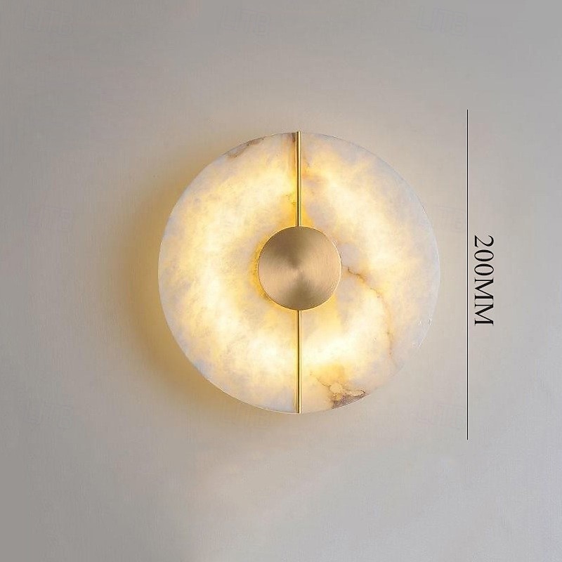 lampa ścienna led marmurowy okrąg projekt minimalistyczny montaż na ścianie lampa oświetlenie wewnętrzne do salonu sypialnia 110-240v 2025 - $117.99 –P4