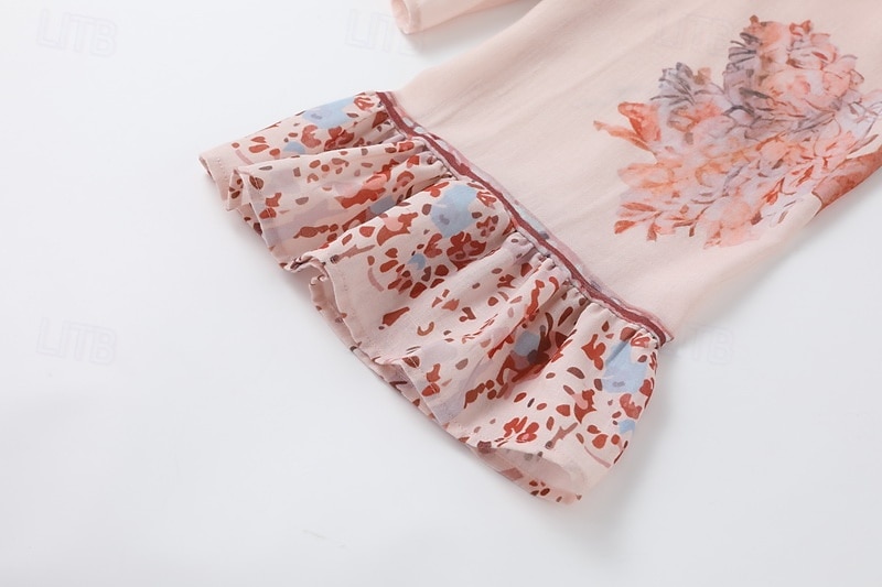 Női Western blúz Boho ing Blúz Virág Alkalmi Boho Hosszú ujj V-alakú Normál felsők Napi Szabadság Alkalmi Nyomtatott Arcpír rózsaszín Nyár 2025 - $26.99 –P5
