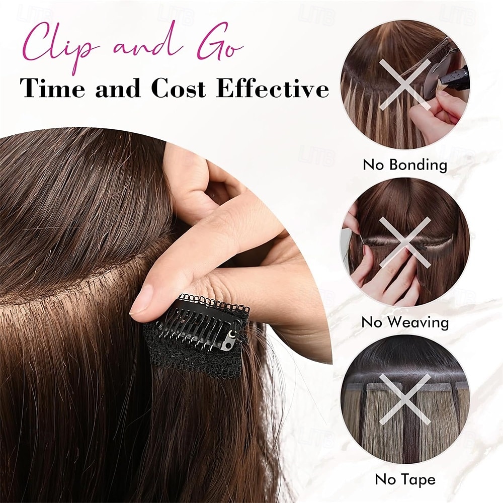 Clip in Hair Extensions 4PCS Hair Extensions 24 Thick Long Beach Waves hair extensions HE003 Invisible Lace Weft Medium Blonde with Blonde Highlights 2025 - $26.99 –P4
