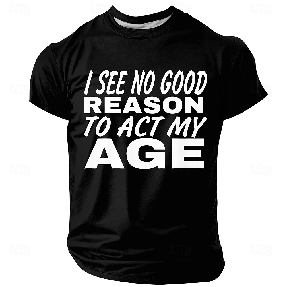 Bărbați Acţionează de vârsta mea Argou amuzant Tricou Manșon scurt Tricou Tipărire 3D Stil Nautic Cămașă Modă Zilnic De Bază Stradă Casual Zilnic Negru Roșu-aprins Albastru piscină Vară Primăvar 2025 - $17.99 –P4