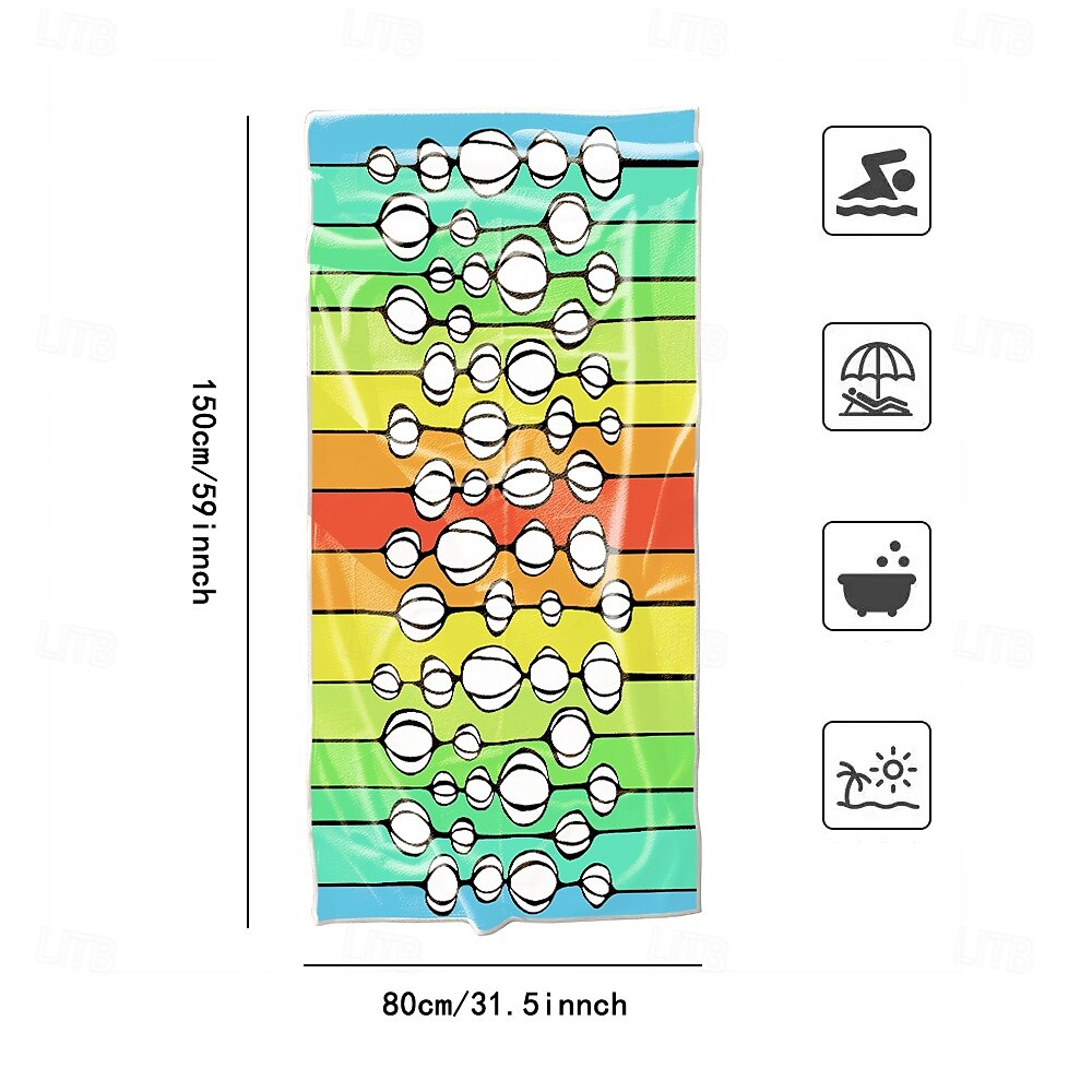 Soft and Absorbent Beach Towel - Lightweight, Quick-Dry, Sand-Free Design for Beach, Pool, and Travel 2025 - $22.99 –P6