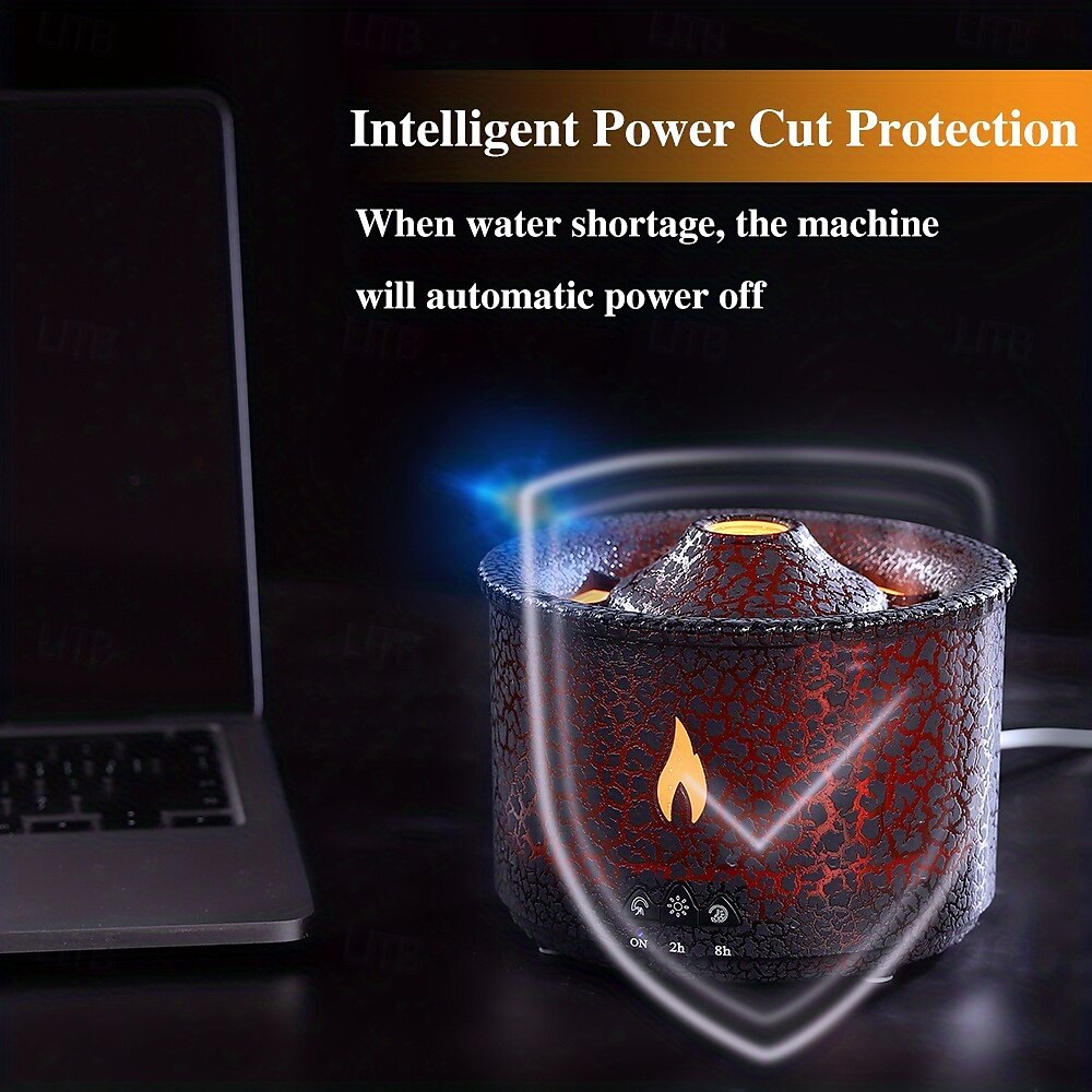 Volcanic Flame Aroma Diffuser with LED Night Light - Portable Essential Oil Humidifier Auto Shut-Off 2 Color Modes Ideal for Home & Office 2025 - $68.99 –P16