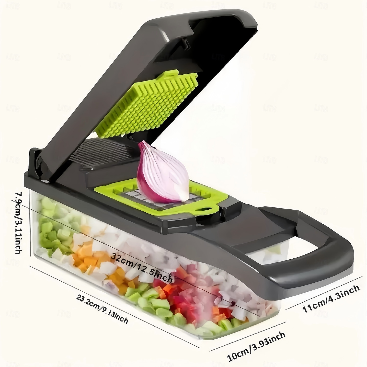 16-in-1 Manual Vegetable Chopper Set with Blades, Container, Slicer & Filter, Onion Carrot Garlic Cutter, Kitchen Gadget for Cooking, Father's Day Gift 2025 - $21.99 –P6
