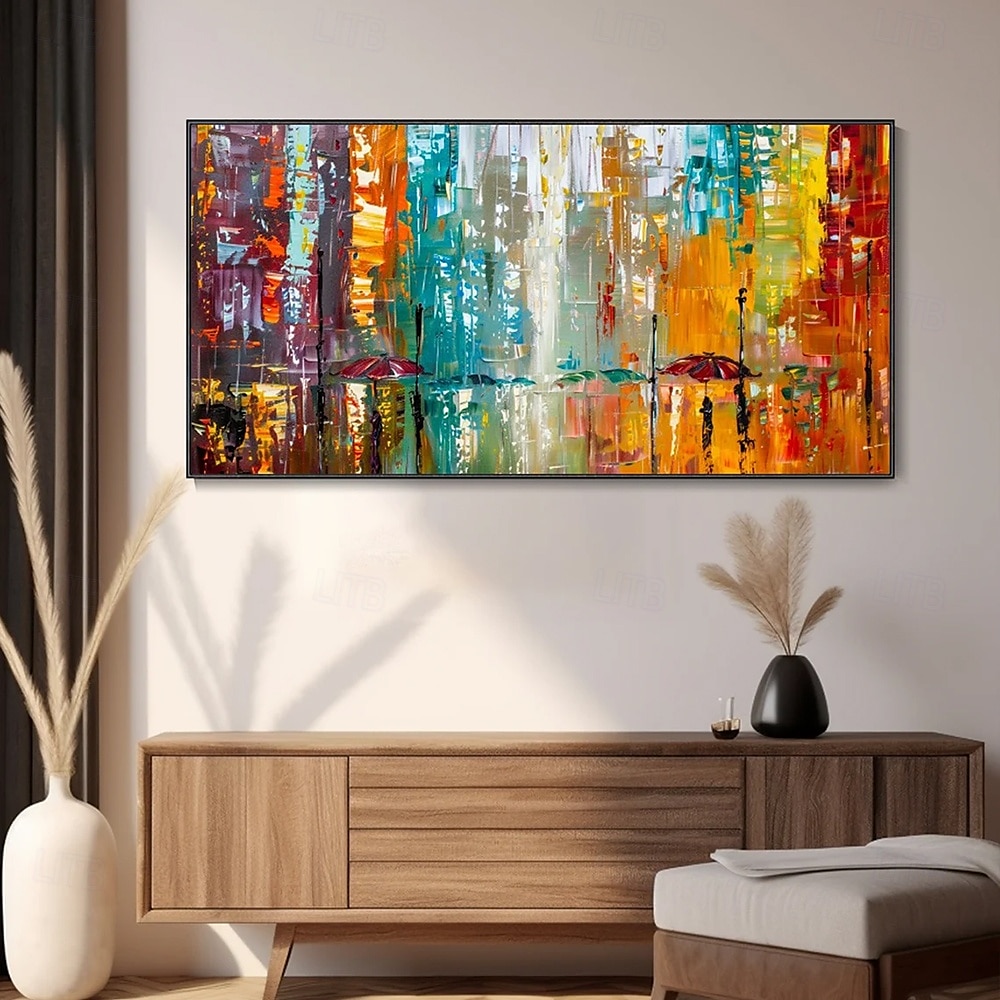 Mintura handgefertigte abstrakte Landschaftsölgemälde auf Leinwand, Wandkunst, Dekoration, modernes Bild für die Inneneinrichtung, gerolltes, rahmenloses, ungedehntes Gemälde 2025 - $92.99 –P2