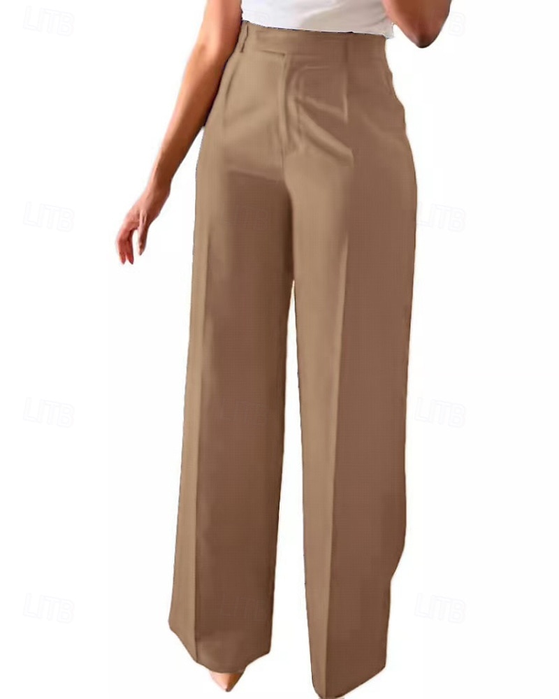 Per donna Pantaloni Eleganti Gamba larga Streetwear Casual Lunghezza intera Naturale Semplice Tasca Elastico in vita Comodo All'aperto Confortevole All'aperto Vacanza Abbigliamento casual alla moda del 2025 a $22.99 –P9