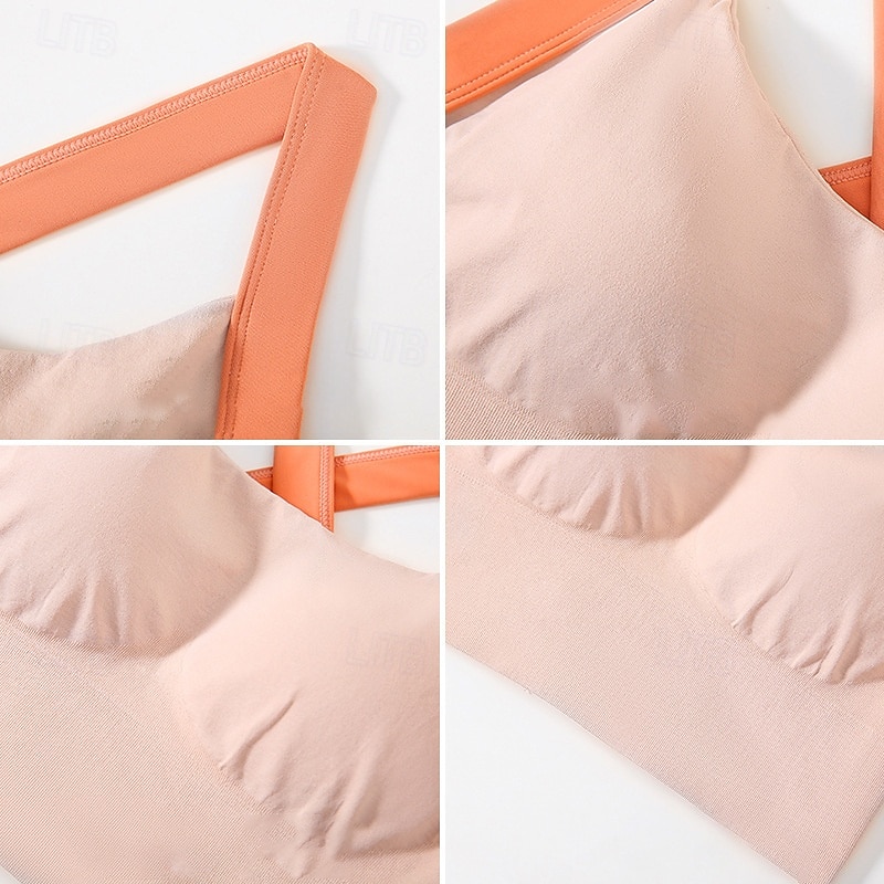 نسائي حمالة صدر اليوغا ستيان الرياضة حمالة صدر بيلاتيس حمالة الصدر ارفع غير ملحومة مضاد للاهتزاز لاسلكي ألوان متناوبة رياضة ألبسة رياضية أسود بنفسجي فاتح الصالة الرياضية زومبا ركض 2025 - $13.99 –P2