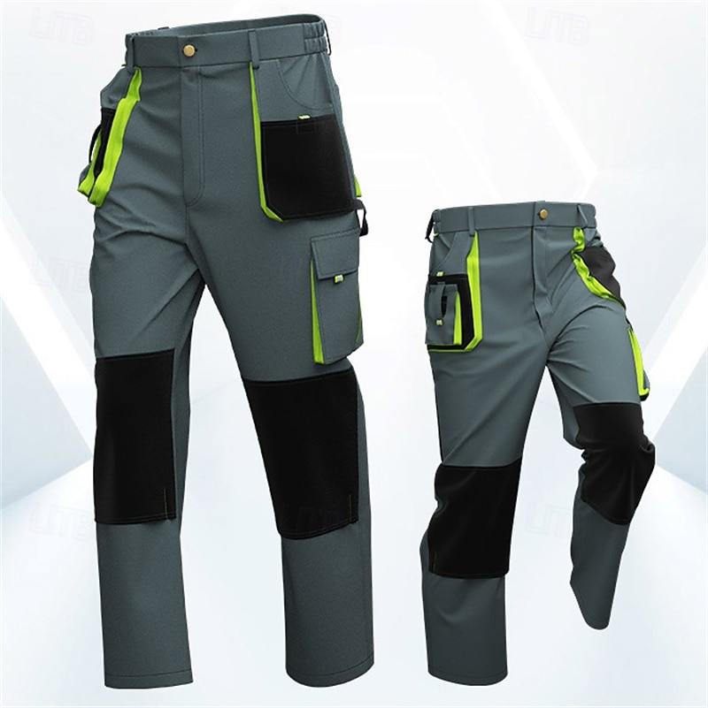 Herren Cargohosen Wanderhosen Regenhose zum Wandern Patchwork Frühling Herbst Außen Normale Passform Wasserdicht Winddicht Schnelltrocknend Leicht Hosen Reißverschlusstasche Braun Grün Camping 2026 - $35.99 –P4