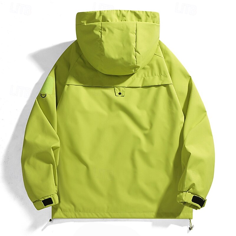 Herren Windjacke Wanderjacke Regenmantel Außen Wasserdicht Winddicht Wanderoutfits Wanderbekleidung Frühling Herbst Oberteil Camping / Wandern / Höhlenforschung Laufen Schwarz Purpur Grün 2025 - $21.99 –P3