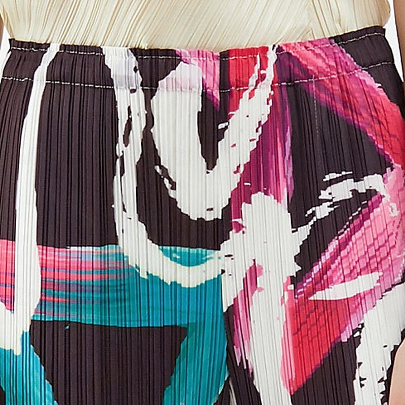 Dámské Kalhoty chinos šortky capri prázdniny Vinobraní Etnický styl Plná délka Středně vysoký pas Elastické Černý tisk Léto Jaro 2025 - $64.99 –P4