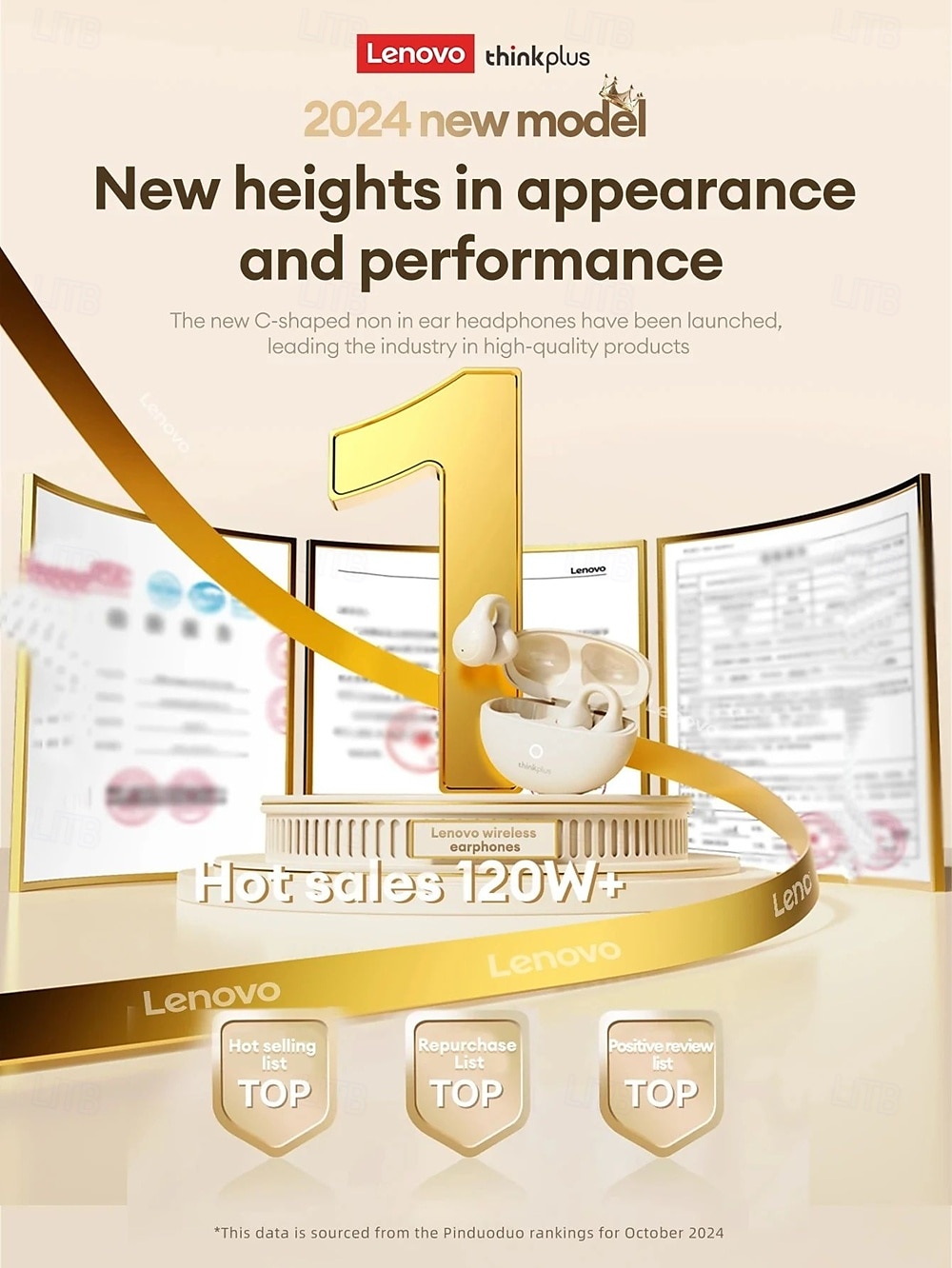 Origina Lenovo LP25 Bluetooth V5.4 Earphones Multi-function Ear-clip Design Headphones Fast Charging with Type-C Port Earbuds 2025 - $27.99 –P1