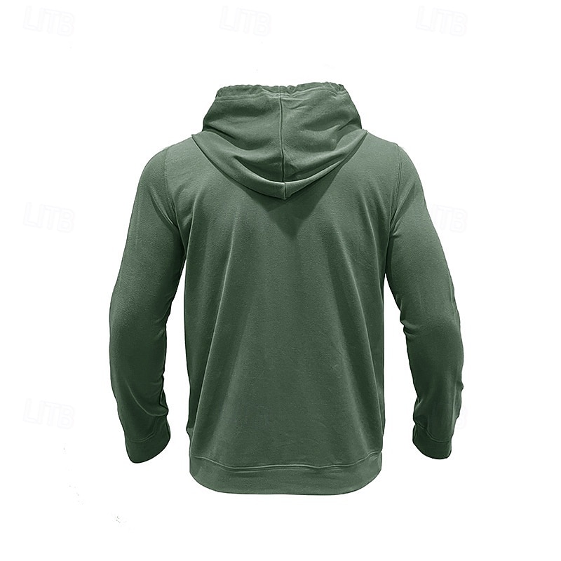 Men's Hoodie Black Army Green Green Dark Gray Coffee Hooded Plain Pocket Sports & Outdoor Daily Holiday Polyester Streetwear Basic Casual Spring Autumn / Fall Clothing Apparel Hoodies Sweatshirts  2026 - $30.99 –P16